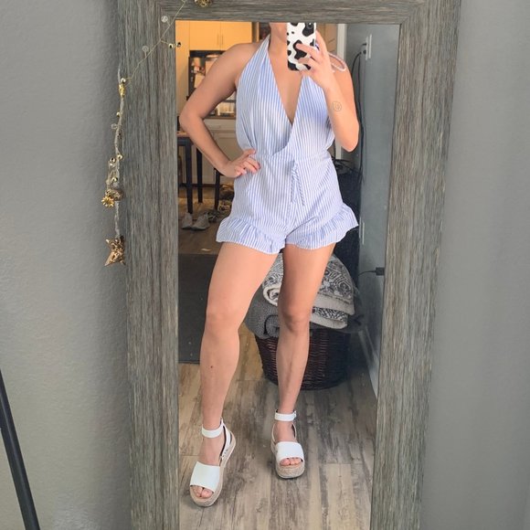 Lulus Pants - Striped playsuit